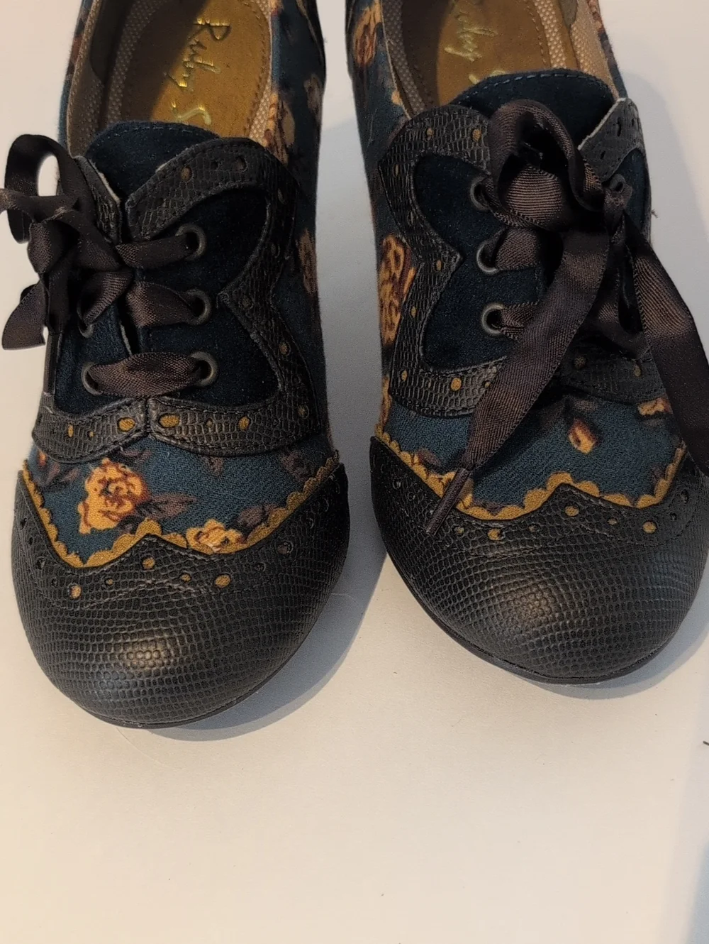 Ruby Shoo Sz.5 Daisy Retro Brogue Style Heels